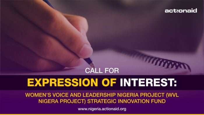 Call for Expression of Interest: Women’s Voice and Leadership Nigeria Project (WVL Nigera Project) Strategic Innovation Fund